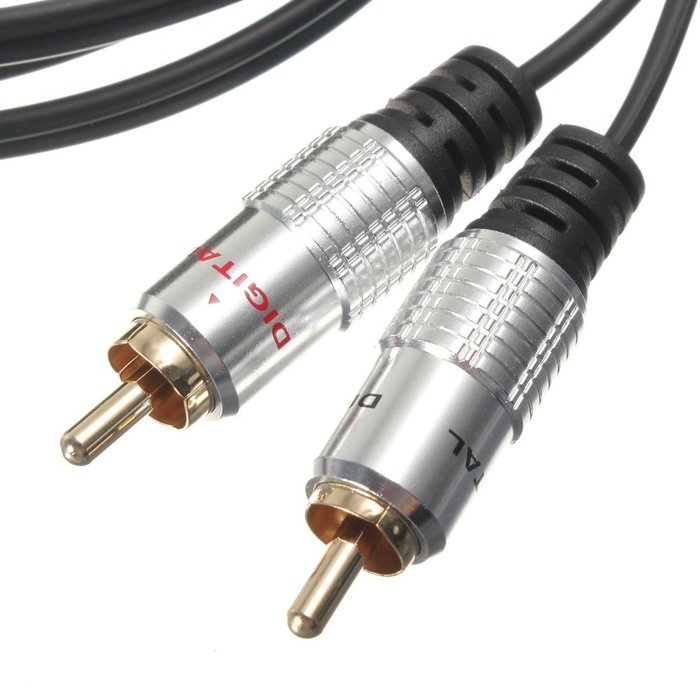 BephaMart 1.5m 5ft Premium 3.5mm Stereo Male To 2 RCA Male Music Jack Audio OFC Cable N3