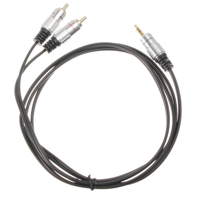 BephaMart 1.5m 5ft Premium 3.5mm Stereo Male To 2 RCA Male Music Jack Audio OFC Cable N6