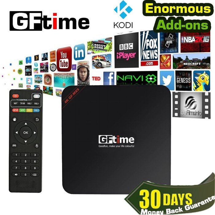 Android Tv Box 5.1,GFtime MX9 1GB/8GB RK3229 Kodi Fully Loaded 4K Octa Core HD HDMI Smart Streaming Media Player