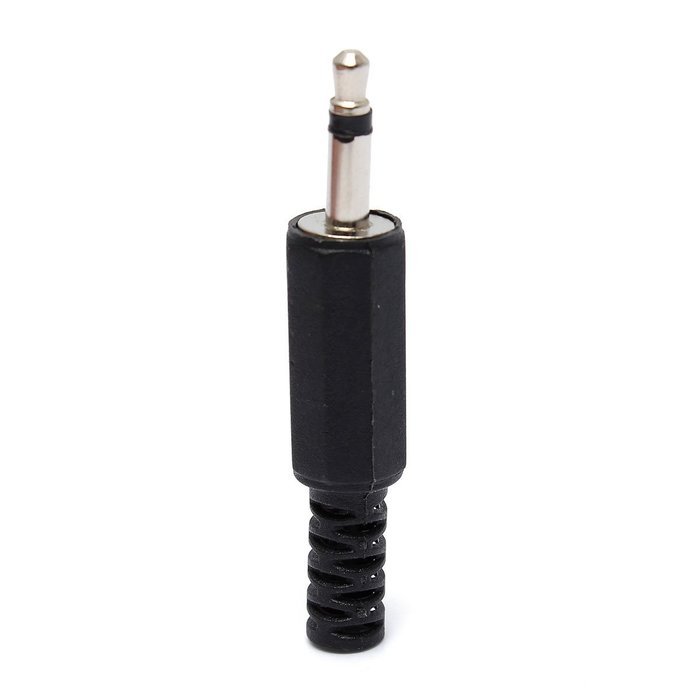 BephaMart 10Pcs 3.5mm Mono Male Headset Plug Jack Audio Adaptor Connectors Solder Black N5