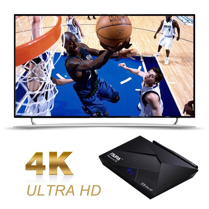 RUPA R8 Android TV Box RK3368 Octa Core 2G/16G HD 4K Original TV Box Mini PC Streaming Media Player with BT 4.0... N5