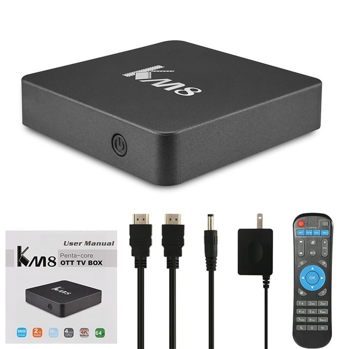 Vipwind KM8 Smart Android 6.0 TV Box Amlogic S905X Quad-core 2GB/16GB KODI 17.0 VP9 H.265 4K 2.4G & 5G WiFi TV... N6