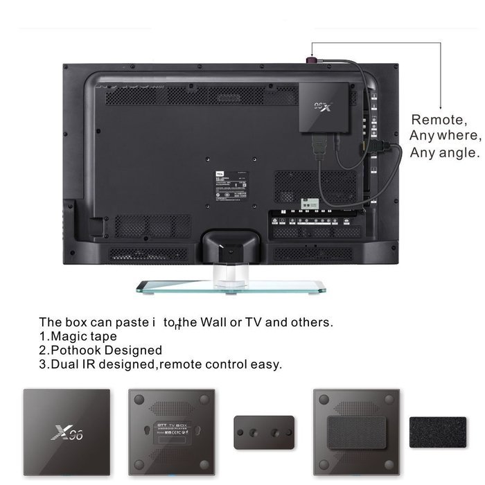 Mini Size X96 Android 6.0 Kodi 16.1 4k TV Box Amlogic S905 Quad Core Cortex A53 CPU 2.0GHz 64bit Streaming Media... N5