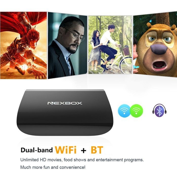 KKmoon NEXBOX A1 Smart Android 6.0 TV Box S912 Octa-Core 64bit 2GB / 16GB KODI16.1 XBMC VP9 UHD 4K HDMI Mini PC... N4