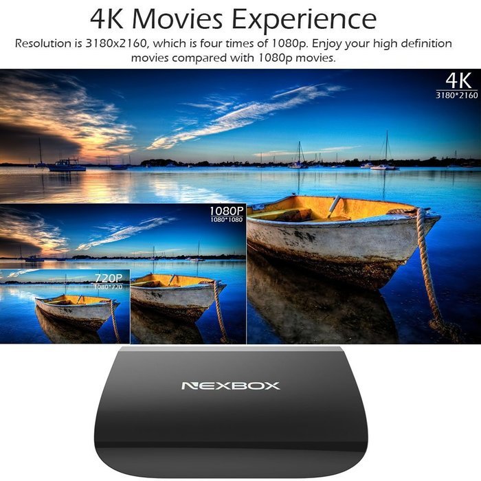 KKmoon NEXBOX A1 Smart Android 6.0 TV Box S912 Octa-Core 64bit 2GB / 16GB KODI16.1 XBMC VP9 UHD 4K HDMI Mini PC... N6