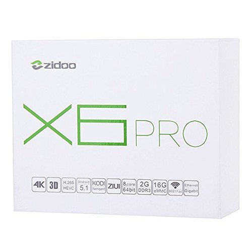 ZIDOO X6 Pro Android 5.1 Lollipop RK3368 Octa Core 2GB/16GB KODI 3D 1000M LAN Dual Band WIF HDMI 2.0 4K*2K H.265... N9