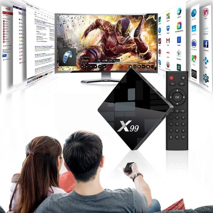 Fxexblin X99 Tv Box Amlogic S912 Android 6.0 2G/16G KODI Supports 2.4G/5G Dual Band Wifi 4K HD Output Bluetooth... N6