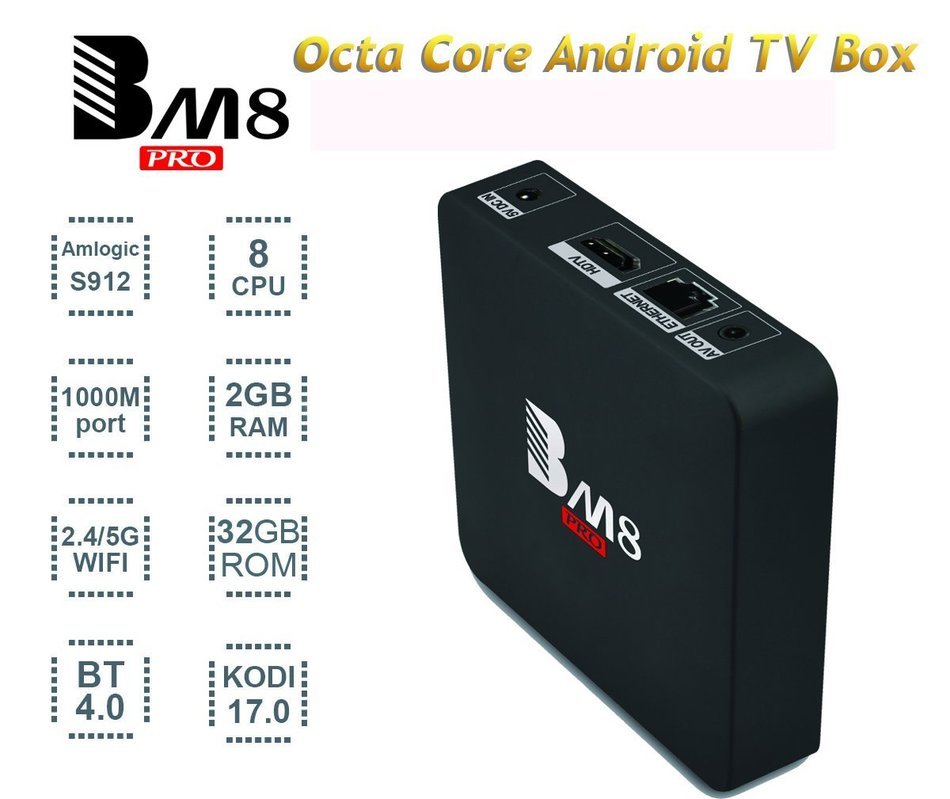 2016 New BM8 PRO 8 Core TV BOX Pinwheel Amlogic S912 octa core Android 6.0 64bit Dual Wifi Fully loaded unlocked...