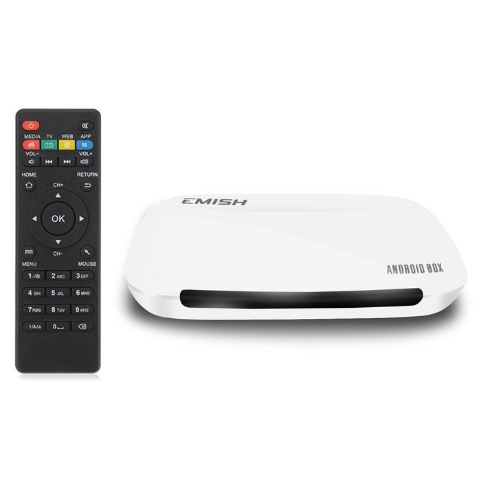 EMISH X700 Android 4.4 Quad-core smart TV Box Pro Media Player support with XBMC Wifi Facebook Skype Twitter MSN...