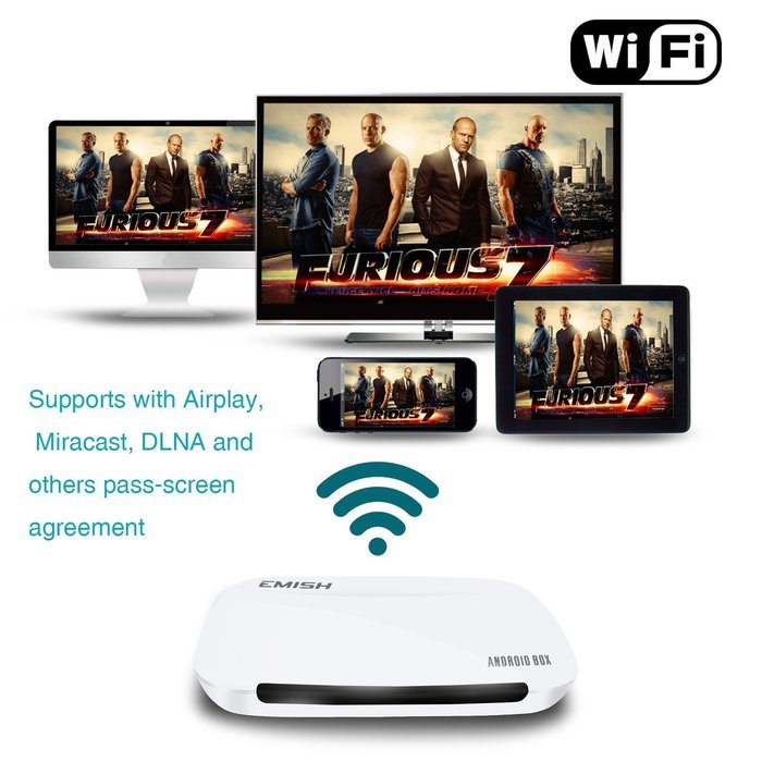 Emish x700 android 4 4 quad core smart tv box pro media player support
