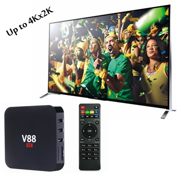Wayer V88 Rockchip 3229 Quad Core Android 5.1 TV Box 1.5GHZ 1GB/8GB KODI Fully Online Loaded with Sports/3D Movies... N4