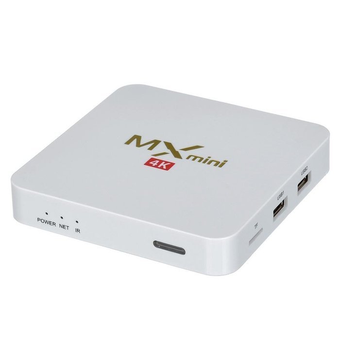 Eachbid MX S905 Quad Core 1GB 8GB Fully Loaded Smart Android TV Box 4k Free Live Sports Movies White US Standard N5