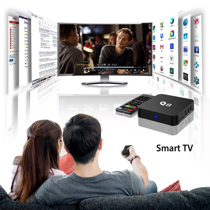 Harryup Q8 Smart TV Box, MXQ Amlogic S805 Quad Core Android 4.4 Smart 1080P HDMI Free MX M8 TV Streaming Box Kodi... N4