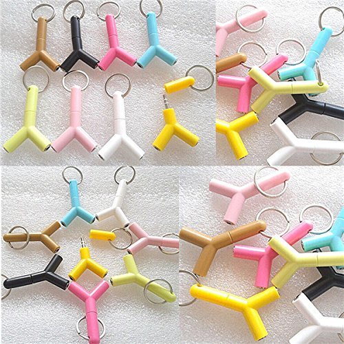 BephaMart Color Random Y Shape 3.5mm Male To 2 Female Earphone Headset