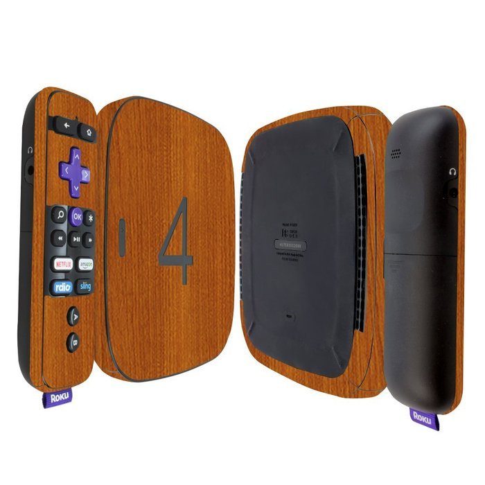Skinomi TechSkin - Roku 4 Light Wood Full Body Skin / Front & Back Wrap Clear Film / Ultra HD and Anti-Bubble...