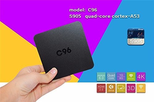 Vipwind C96 Amlogic S905 Android 5.1 TV BOX 1G+8G Quad Core 100LAN WiFi H.265 KODI 16.0 Full Loaded Pre-installed... N7