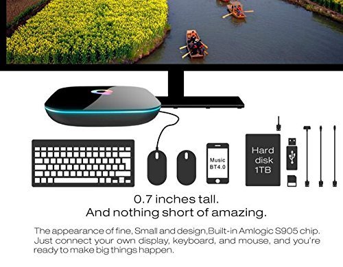 Lomefo Android 5.1 quad core Q BOX Amlogic S905 2G DDR3+16GB EMMC Q-box TV-BOX WiFi2.4G +5G with bluetooth media... N6