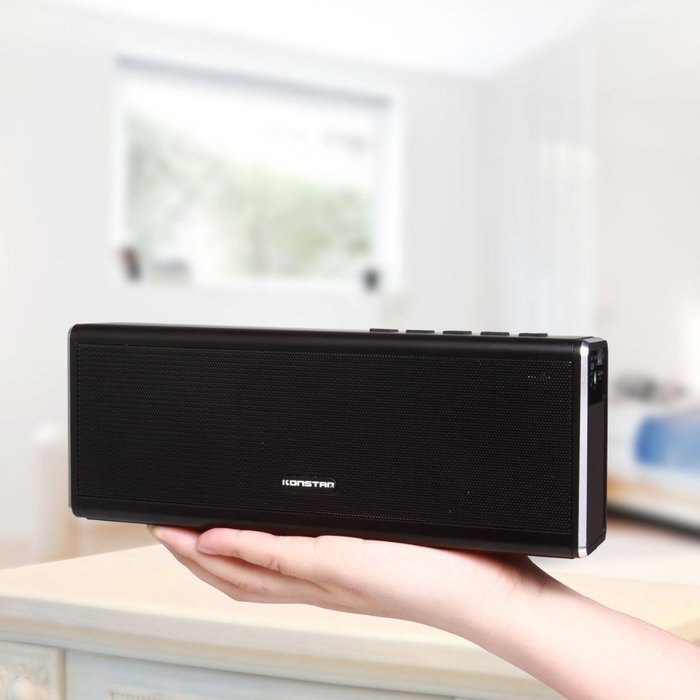 Konstar Wireless Speaker with Dual 10W Drivers and Built in 4000Mah Battery - Black N2