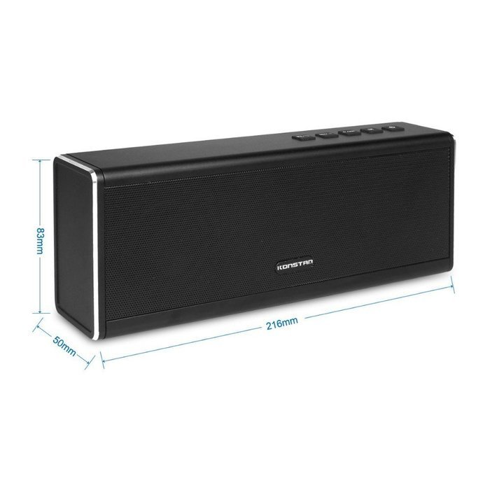Konstar Wireless Speaker with Dual 10W Drivers and Built in 4000Mah Battery - Black N3