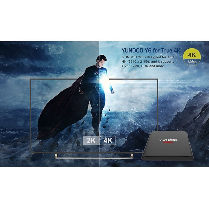 KOLOF YUNDOO Y6 Amlogic S905X OTT TV Box RAM 2G ROM 8G Android 6.0 KODI 16.1 Quad Core Streaming Media Player... N4