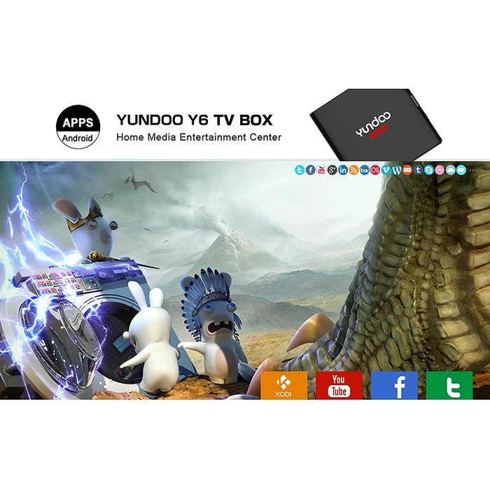 KOLOF YUNDOO Y6 Amlogic S905X OTT TV Box RAM 2G ROM 8G Android 6.0 KODI 16.1 Quad Core Streaming Media Player... N5