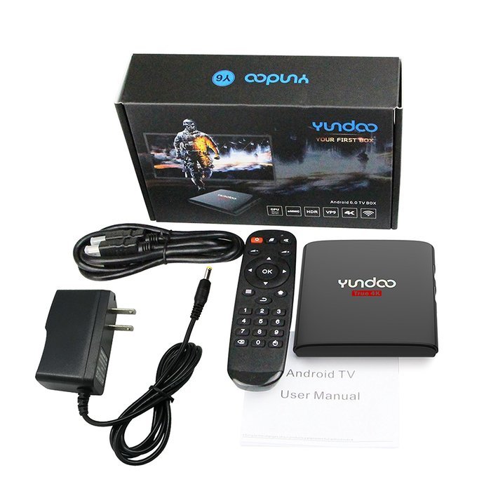 KOLOF YUNDOO Y6 Amlogic S905X OTT TV Box RAM 2G ROM 8G Android 6.0 KODI 16.1 Quad Core Streaming Media Player... N7