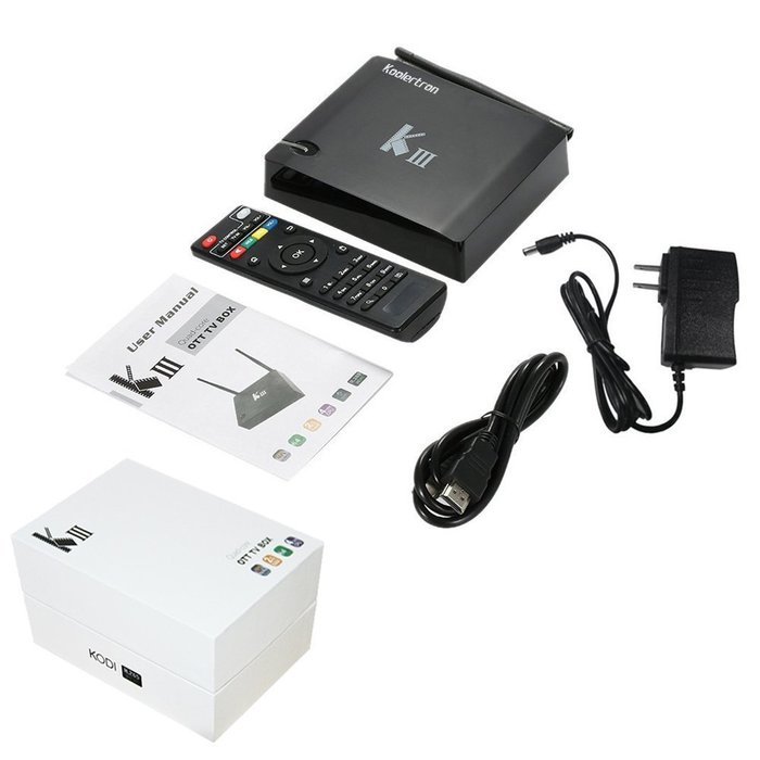 Koolertron KIII Amlogic S905 Android 5.1 TV Box Quad-Core 2G/16G PC 2.4/5G Dual WiFi DLNA XBMC UHD 4K 3D Kodi... N4