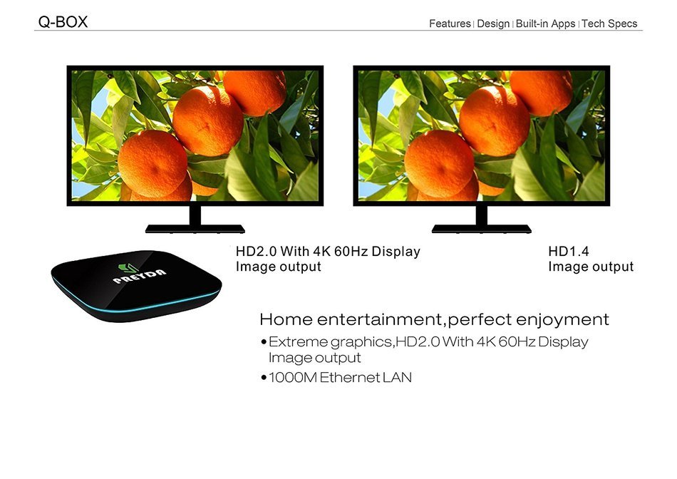 Preyda Q-Box Smart Android TV BOX, S905 Quad Core 4K KODI 16.0 Free Sports Movies Streaming Player Bluetooth Enabled... N3