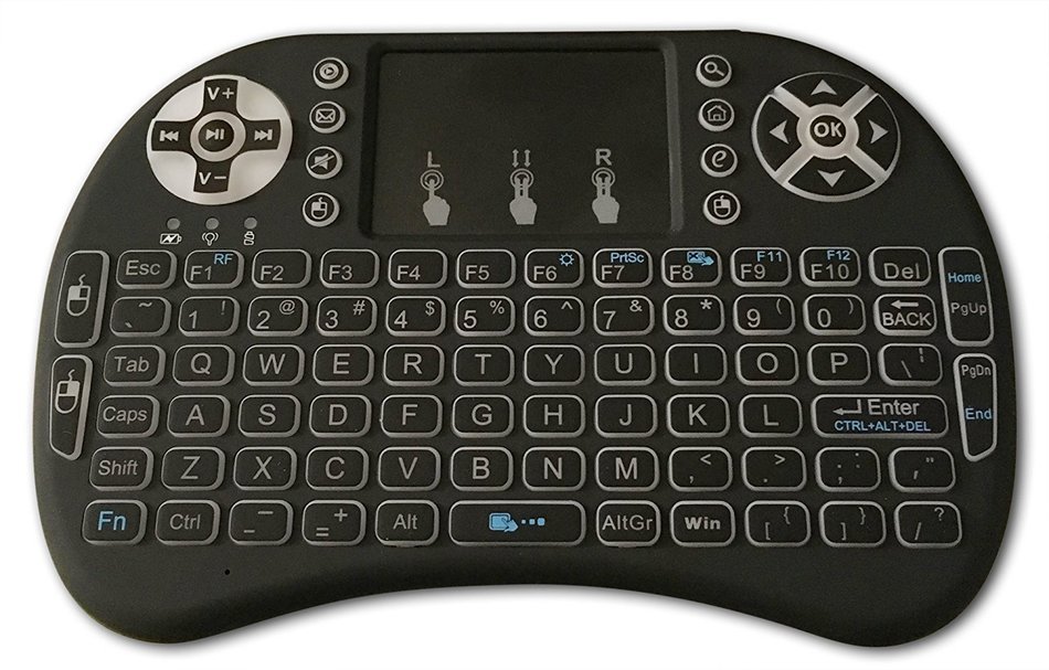 PH Direct 2016 Black 2.4G Wireless Mini Keyboard with backlit for Smart TV Android Box PC USA