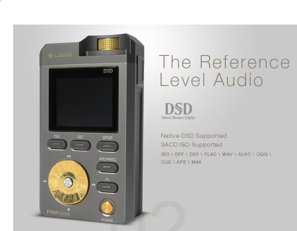 LOTOO PAW Gold Portable Reference Class High Resolution Audio Player with 24K Gold Plated Control Buttons and... N3