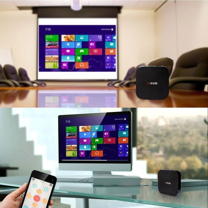 Generic Cx-w8 Mini Pc Intel Atom Z3735f CPU Windows 8 Tv Box Black N3