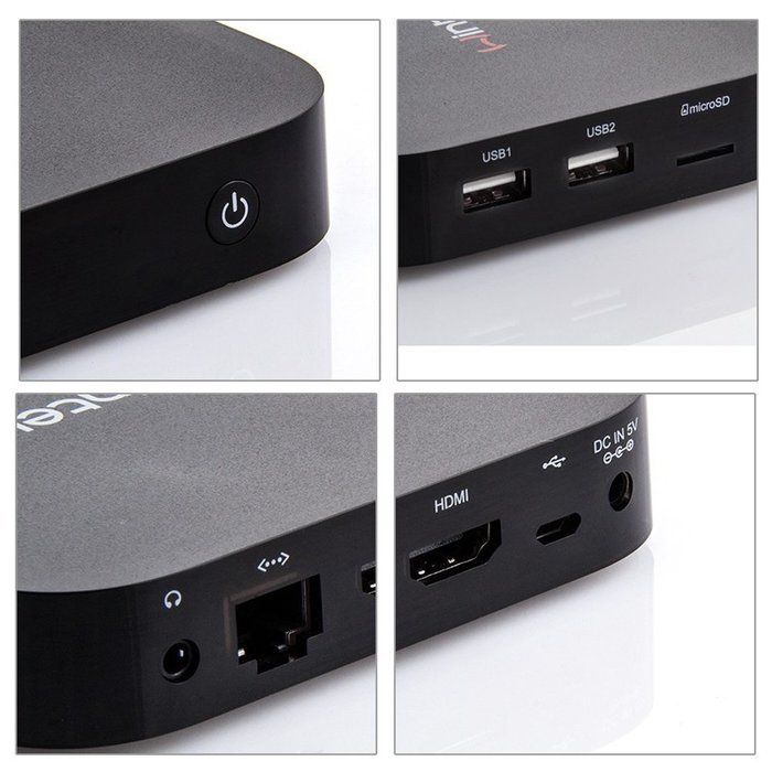 Generic Cx-w8 Mini Pc Intel Atom Z3735f CPU Windows 8 Tv Box Black N4