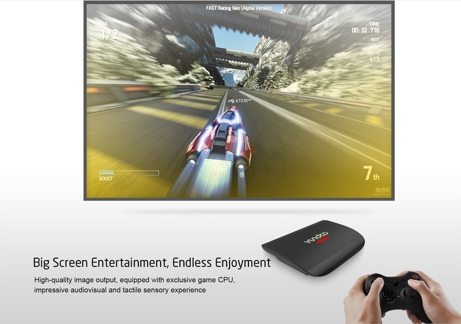 YUNDOO Y2 Android TV BOX Kodi 16.1 Amlogic S912 Octacore 2GHz 64bit