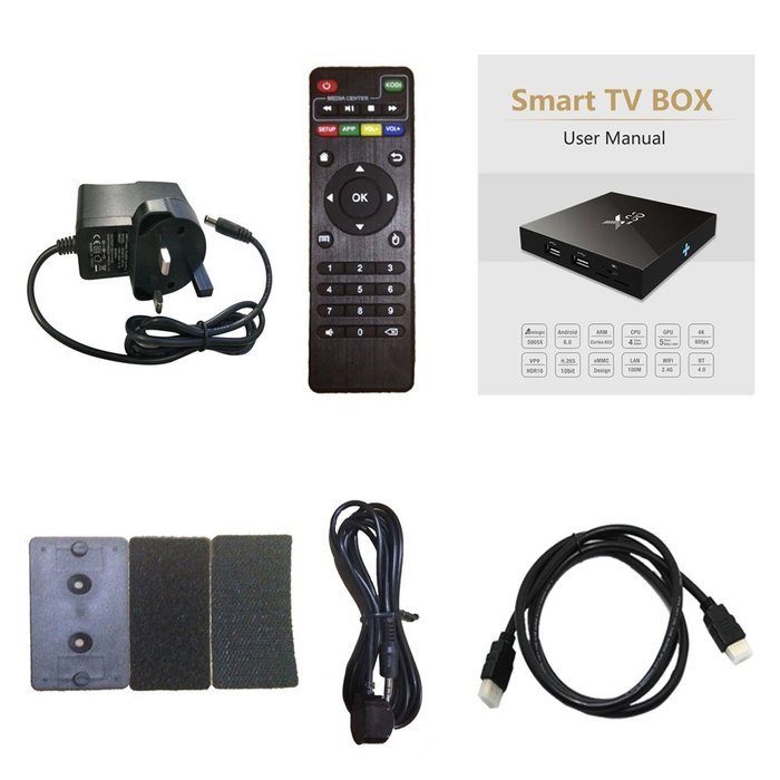 Supplylink X96 Android 6.0 Marshmallow 4K Smart TV Box, 1G/8G Amlogic S905X Quad Core 60fps VP9 H.265 Set Up Box... N3
