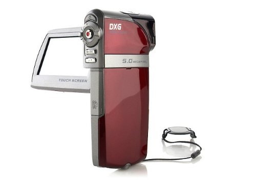 DXG Technology 5E8VV4HD Luxe 1080p Full HD 5X Optical Zoom Ultra-Slim Touchscreen Pocket Camcorder with 4GB SDHC... N4