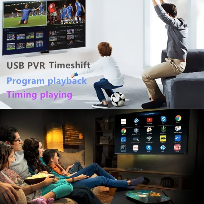 Docooler&reg; S204-T2 & S2 Android TV Box + DVB T2 S2 Android 4.2.2 Quad-core Support DVB-T2 DVB-S2 1G / 8G H.265... N6