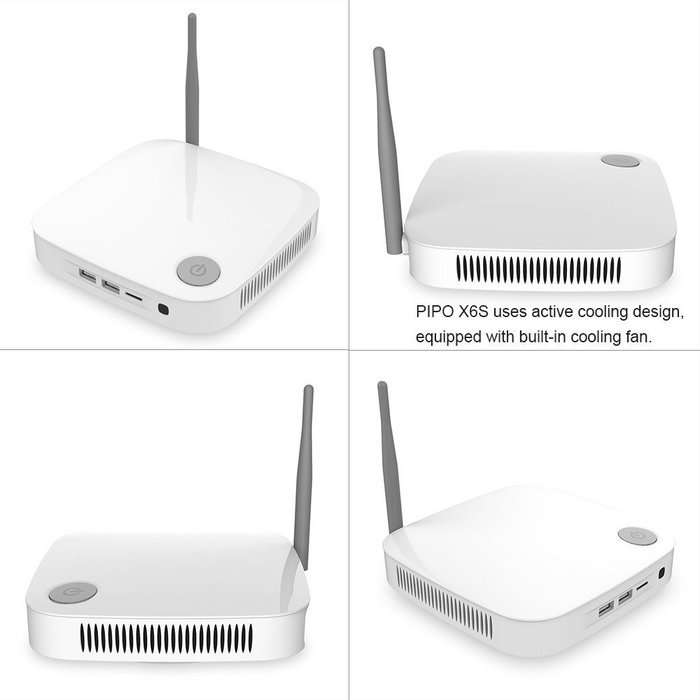 PiPO X6S Windows 10 Smart TV Box Intel Cherry Trail Z8300 4GB / 64GB 1080P HDMI 300M Wireless Router Mini PC 802.11ac... N4