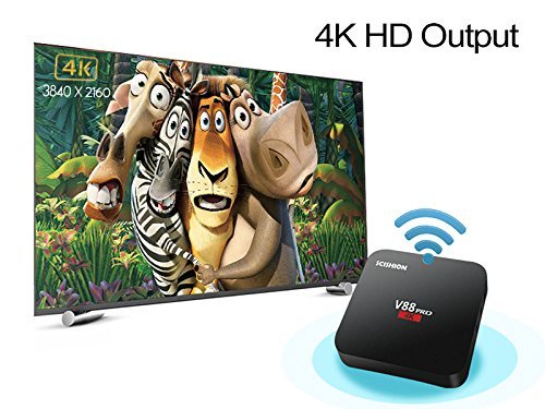 SCISHION V88 PRO TV Box - Android 6.0, 4K Resolution, 3D Movie Support, Quad-Core CPU, Google Play, KODI 16.1,... N5