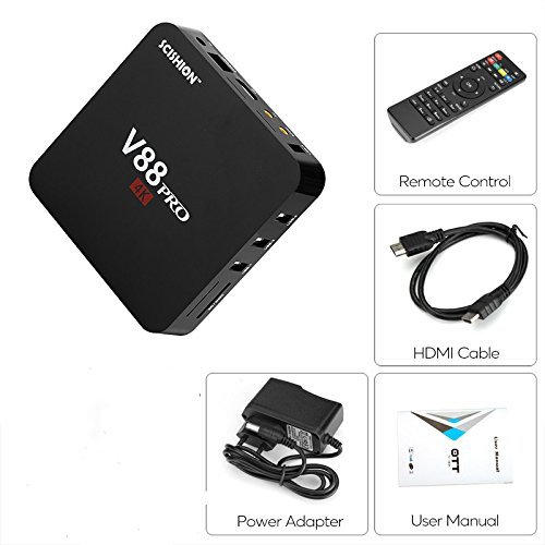 SCISHION V88 PRO TV Box - Android 6.0, 4K Resolution, 3D Movie Support, Quad-Core CPU, Google Play, KODI 16.1,... N8