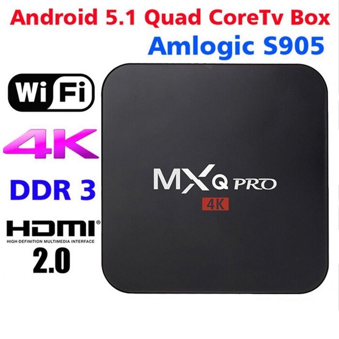 iwish 4K MXQ Pro S905 Android 5.1 TV Box full hd 1080p video media player DDR3 1G HDMI 2.0 WIFI Kodi 15.2 Full...