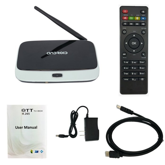 HONGTOP CS918 Quad Core Smart TV Box 2GB/8GB Android 4.4 Player Kodi16 Full HDMI 1080P with Remote Control US... N6