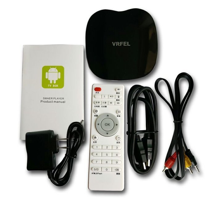 VRFEL TV BOX Android 4.4 Amlogic RK3128 Quad Core 1G/8GB Fully Loaded Wifi,1080P,4k Streaming Media Player N2