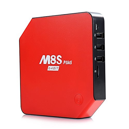 M8S Plus 2G/16G Smart TV Box 1000M Ethernet XBMC Android 5.1 Amlogic S905 Quad Core 5G WiFi Bluetooth HDMI - Red N12