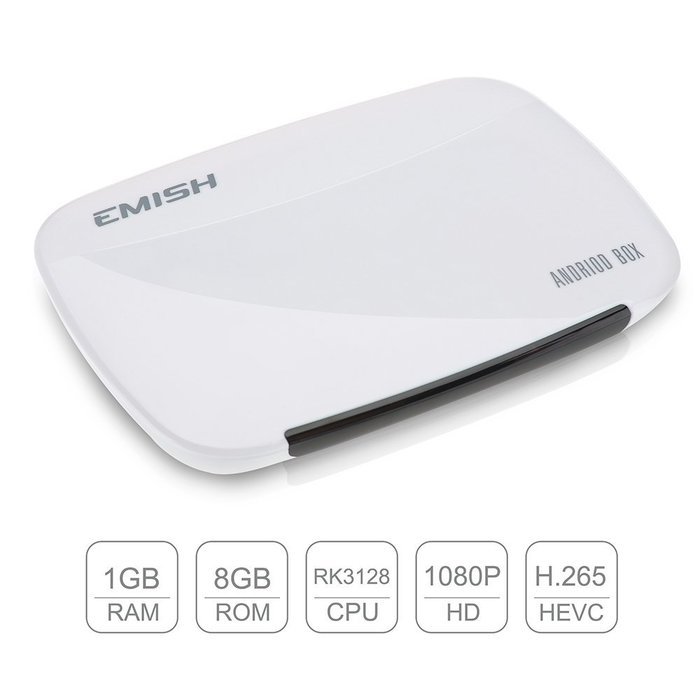 VicTsing Quad Core Android 4.4.4 Smart TV Box Pro Media Player 1080P WIFI HDMI XBMC YOUTUBE, White N4