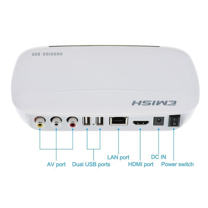 VicTsing Quad Core Android 4.4.4 Smart TV Box Pro Media Player 1080P WIFI HDMI XBMC YOUTUBE, White N6
