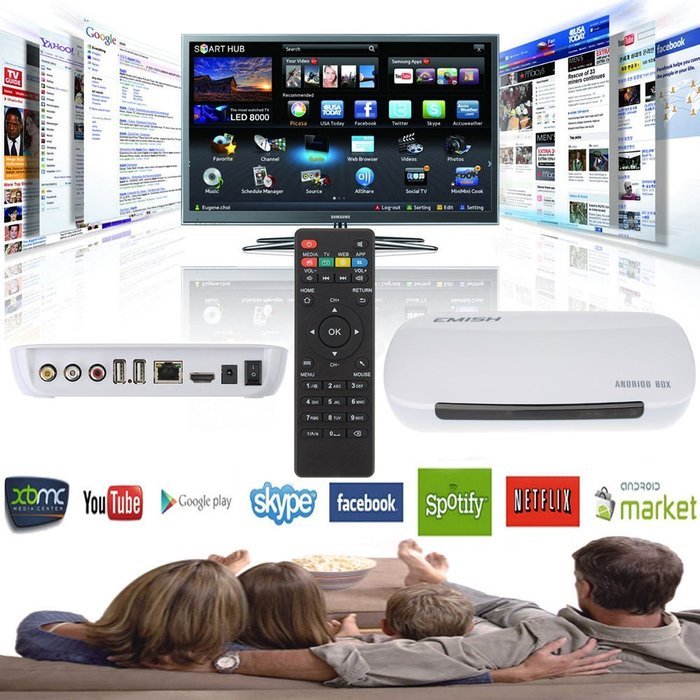 VicTsing Quad Core Android 4.4.4 Smart TV Box Pro Media Player 1080P WIFI HDMI XBMC YOUTUBE, White N7