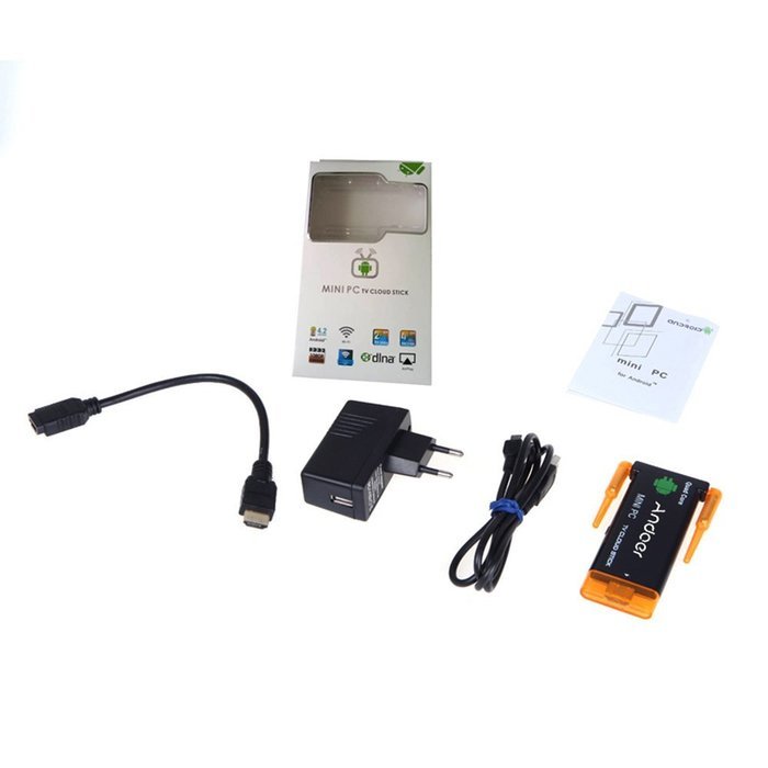 Andoer CX919 Android 4.2 Mini PC Box TV Stick Quad Core 2G/8GB Bluetooth Dual External WiFi Antenna 1080P with... N7
