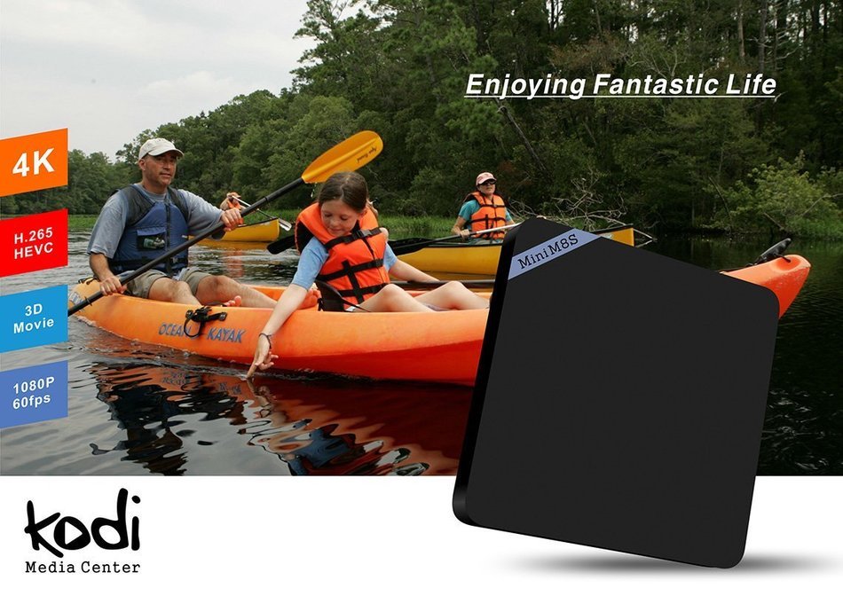 OURSPOP Android 6.0 Smart TV Box 2G/16G Amlogic S905X Quad Core 4K With 1000M Gigabit Lan and 2.4G WIFI N7