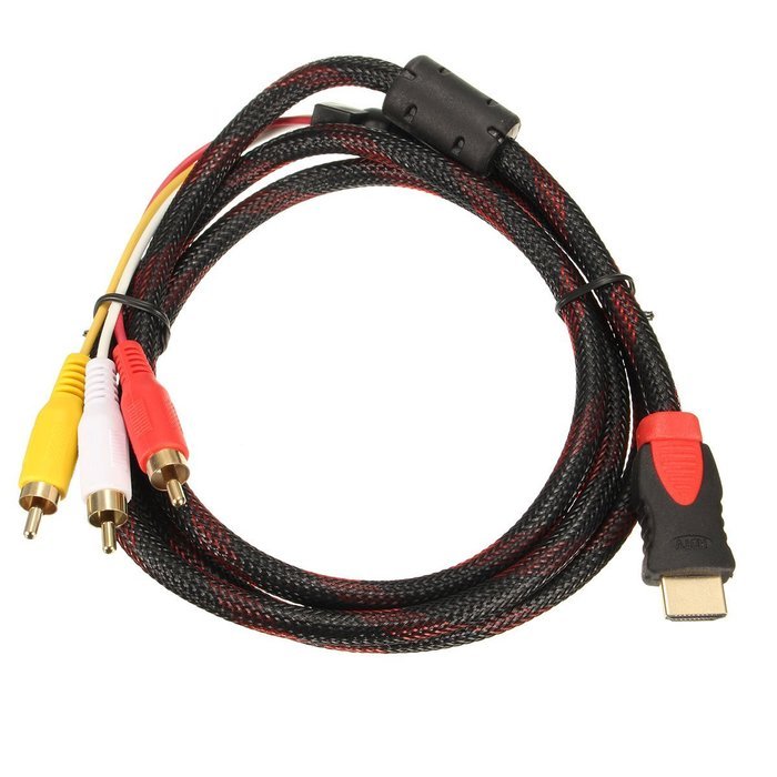 BephaMart 1.5M 5Ft HDMI Male to 3 RCA Video Audio AV Cable Cord Adapter for TV DVD 1080P PS3 Xbox N4