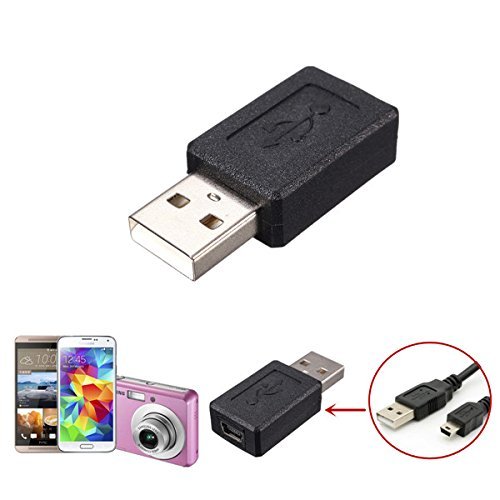 BephaMart USB 2.0 Standard Male To Mini USB Female 5 Pin (B5) Jack Adapter Connector